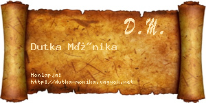 Dutka Mónika névjegykártya