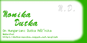 monika dutka business card